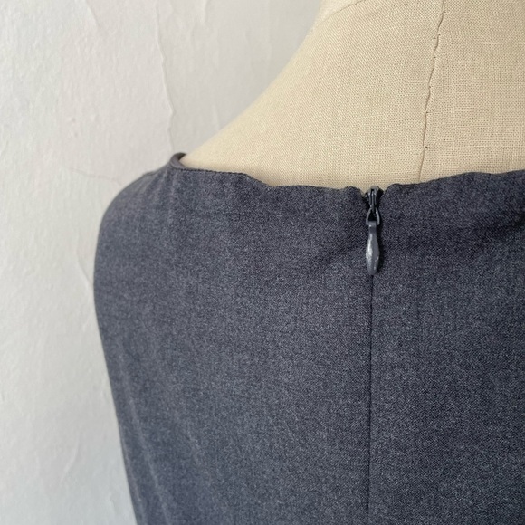 RED VALENTINO Gray Sleeveless V-Neck Virgin Wool Mini Dress EUC Size 44/US 6 - Picture 5 of 11